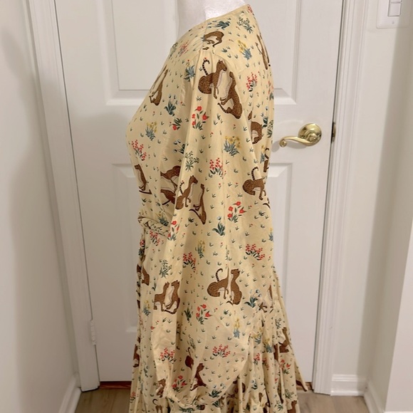 Rhode Ella Mini Dress Safari Animals Leopard Cheetah Meadow New Size Small - Picture 6 of 12